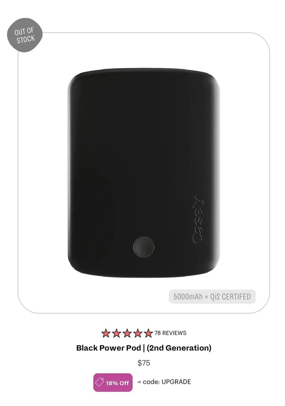 Casely Power Pod - MagSafe wireless portable charger - Gen2